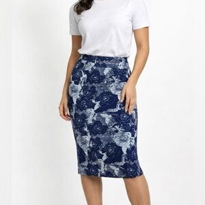 ❤️Agnes & Dora Floral Stretch Midi Pencil Skirt